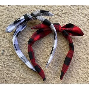 Buffalo Plaid Headbands (2)